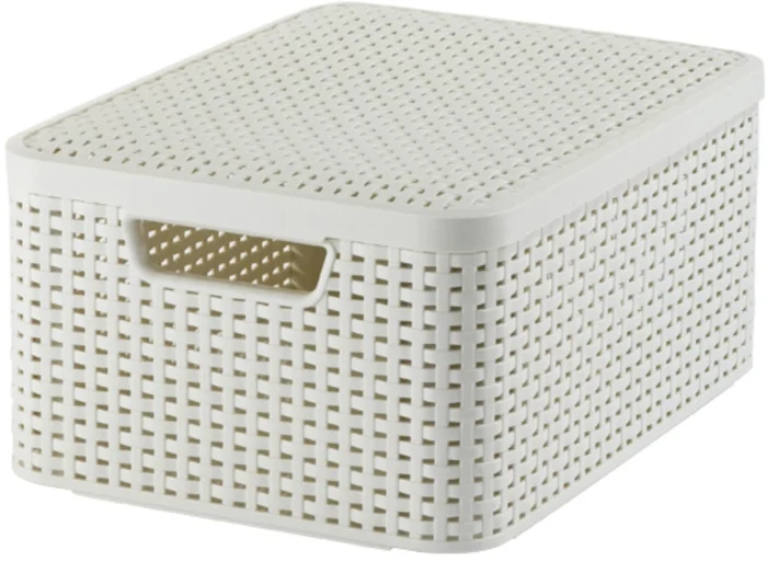 Curver Style Mandje 18L M Deksel Vintage Wit