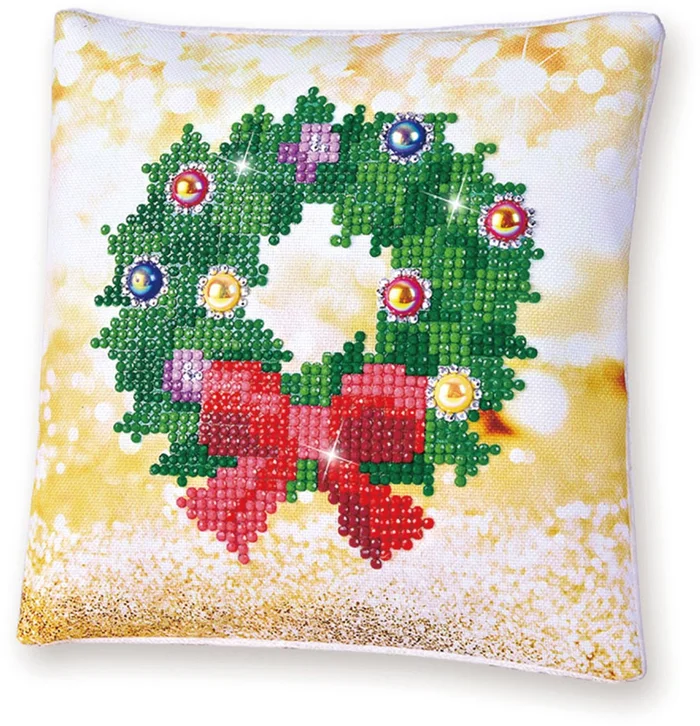 Diamond Dotz Diamond Dotz – Christmas Wreath Pillow