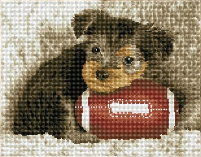Diamond Dotz Diamond Dotz – Footy Pup – Pre-Framed Kit