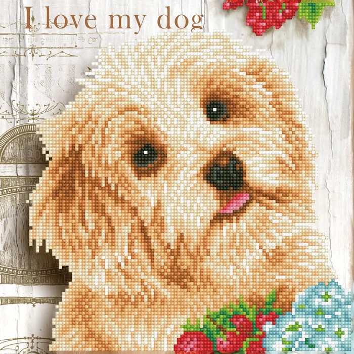 Diamond Dotz Diamond Dotz – I Love My Dog With Frame