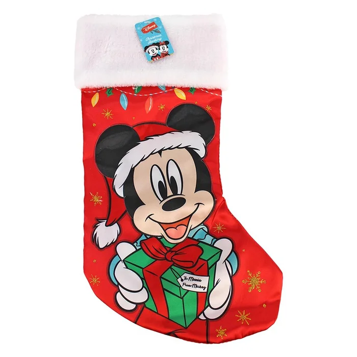 Disney Nikolaussocke Mickey Maus mit Geschenk – ca. 45 cm