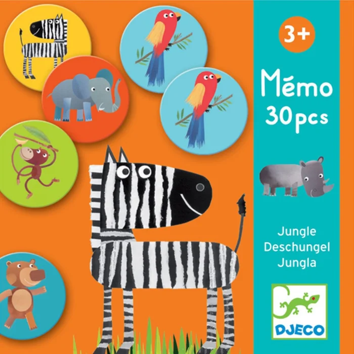 DJECO Memo jungle – 12 x 12 x 12 cm
