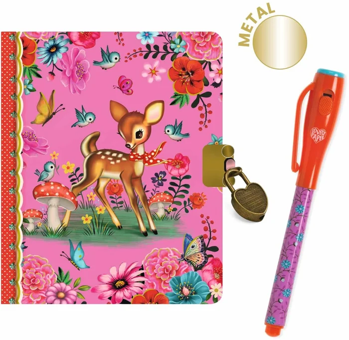 Djeco Petit carnet secret Fiona – Feutre magique – FSC MIX