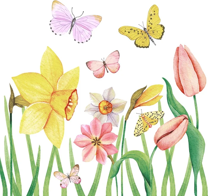 Duni servetten Butterfly Meadow 3-laags 33x33cm