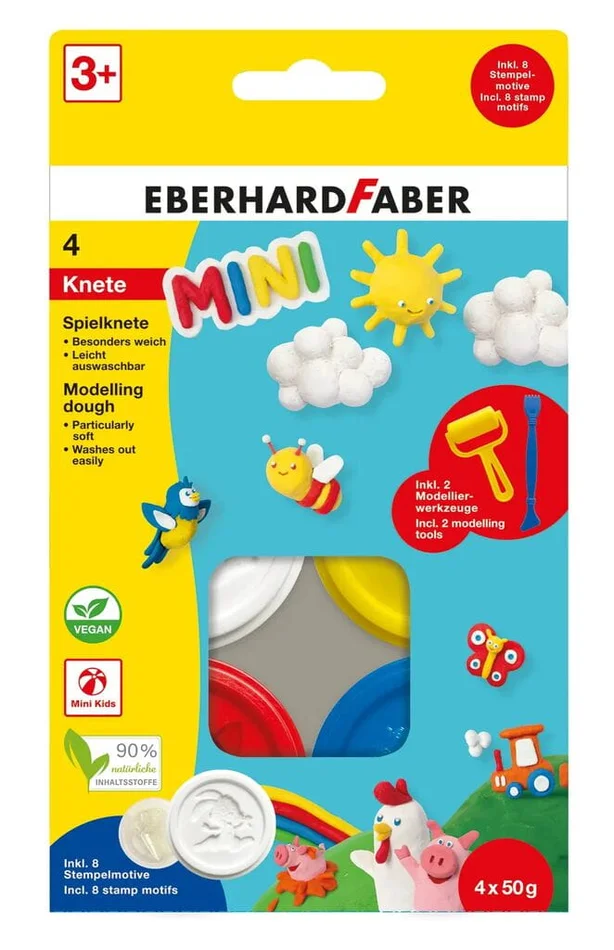 Eberhard Faber Spielknete Basisfarben 50g 4er Set