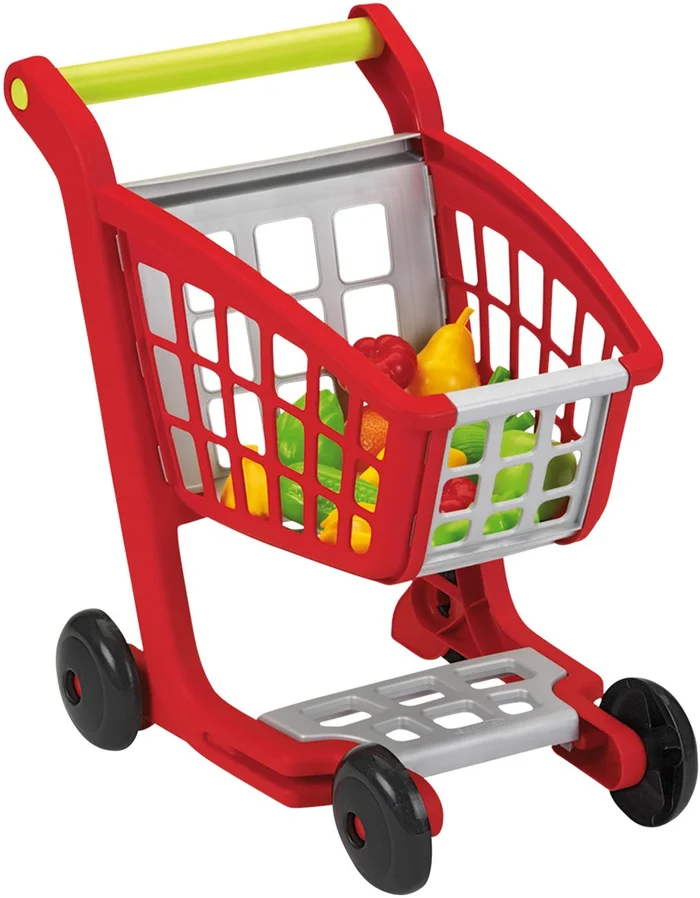 Ecoiffier 100% Chef Winkelwagen met Boodschappen