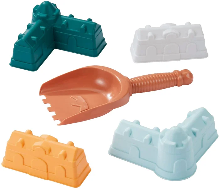 Ecoiffier Kasteel Zandvormen met Schep, 5dlg.