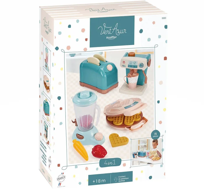 Ecoiffier Keukenset Compleet 4in1, 15dlg.