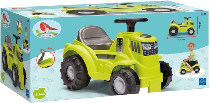 Ecoiffier Loopauto Tractor Groen