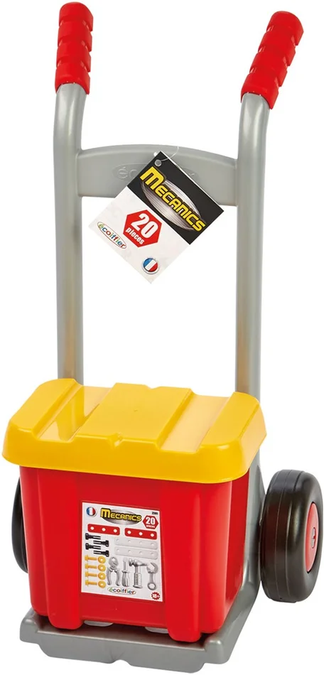 Ecoiffier Mecanics Steekwagen met Gereedschapskist