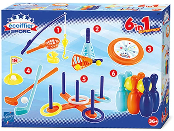 Ecoiffier Sportset, 6in1