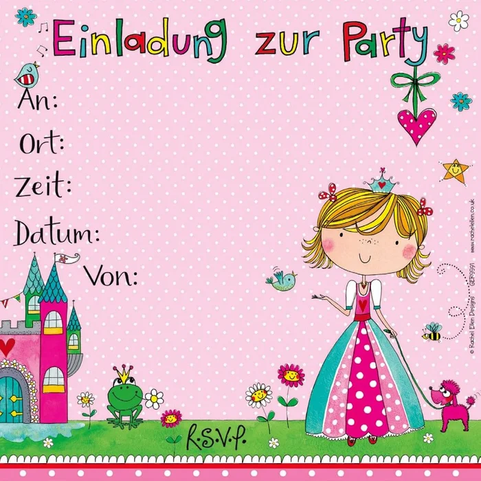 Einladungen Kleine Prinzessin
