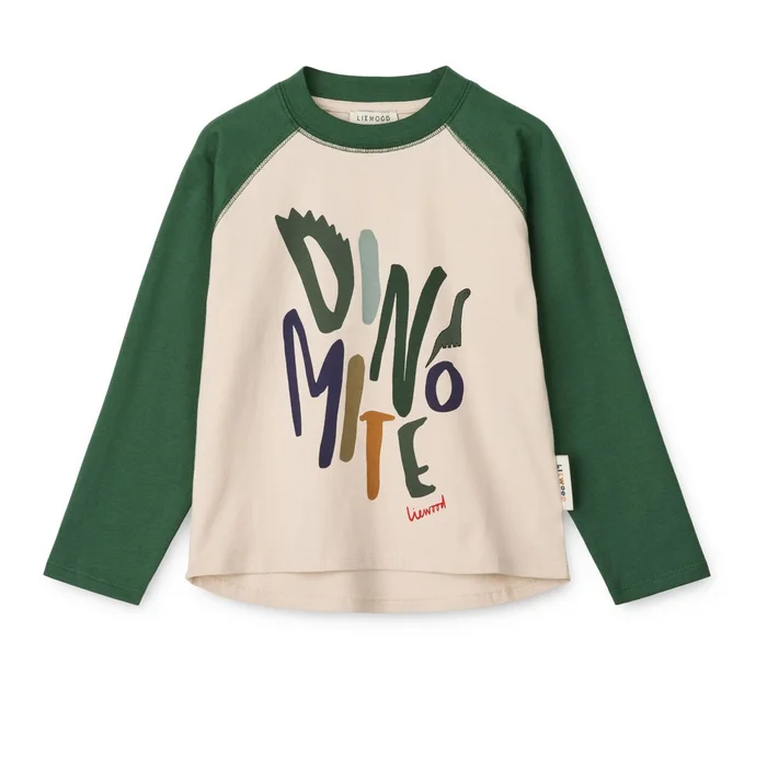 ELLINGTON Langarm-T-Shirt Dinomite / Garden green / Sandy