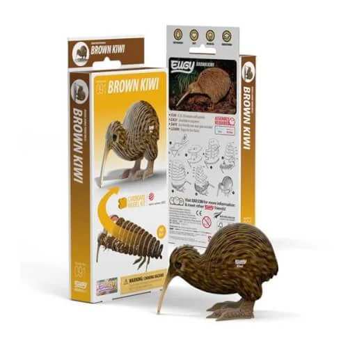 Eugy 3D Bastelset – Brauner Kiwi
