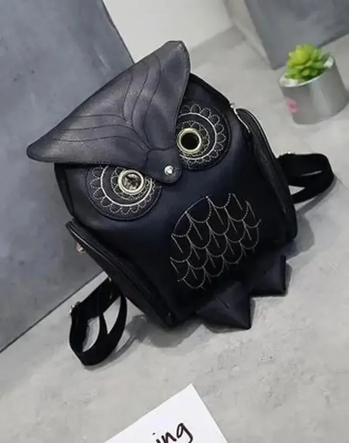 Eulen Rucksack | Schwarz