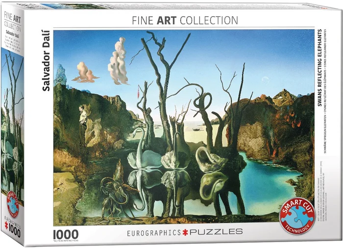 Eurographics puzzle Salvador Dalí – Schwäne spiegeln Elefanten – 1000 Teile