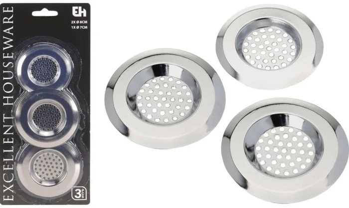 Excellent Houseware gootsteenzeefje 3 stuks