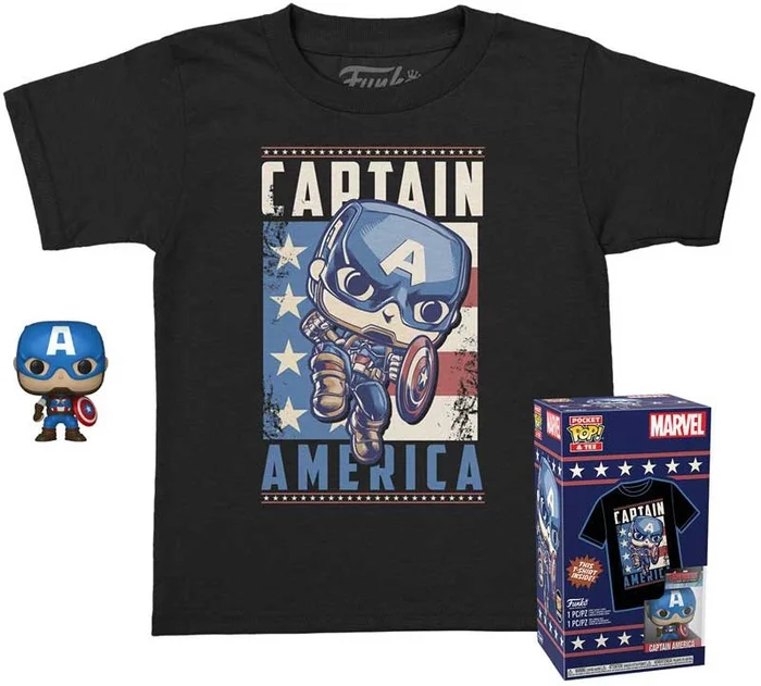 FUNKO POCKET POP! & TEE: MARVEL: CAPTAIN AMERICA – L