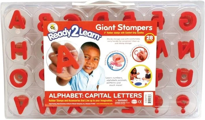 Giant stamps lower case letters set of 30 rood