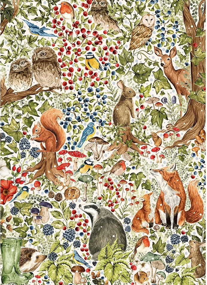 Gibsons The Art File: Wildtiere im Wald – 1000 Teile