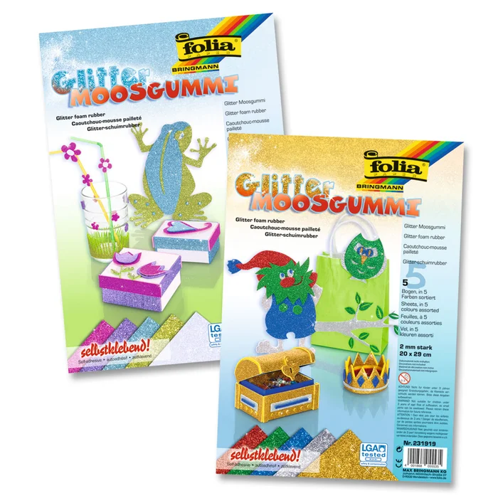 Glitter-Moosgummi Farbmix