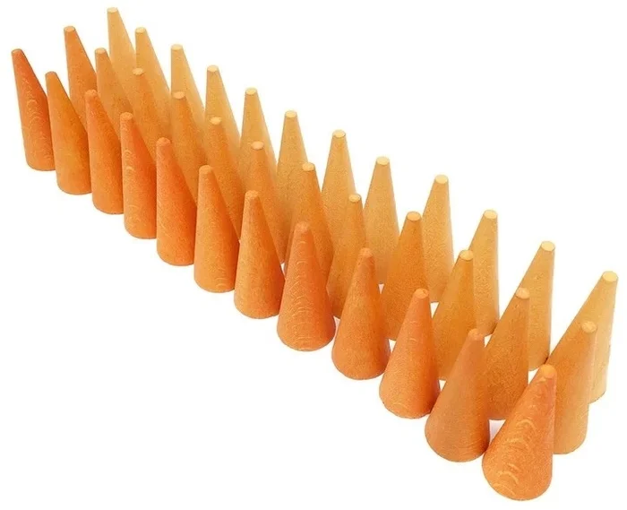 Grapat Holzspielzeug Mandala Kegeln Orange (36 Stk.)