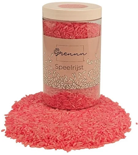 Grennn speelrijst roze 500 gram