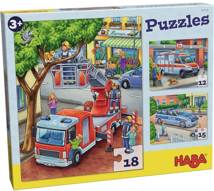 HABA Puzzles Polizei, Feuerwehr, Rettungsdienst