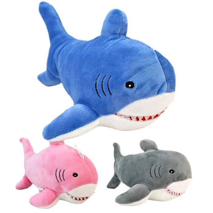 Hai Kuscheltier mit gestickten Augen – ca. 27 cm