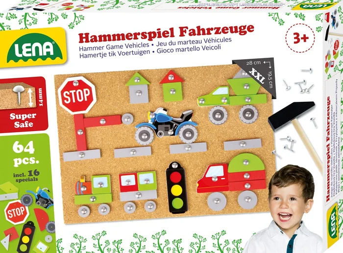 Hammerspiel Fahrzeuge, Faltschachtel