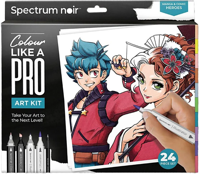 Hobbyset Illustratie Manga en Stripboekhelden Kleurset