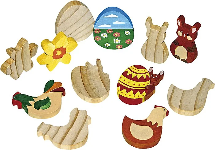 Holzfiguren Ostern 2 x 6 Motive