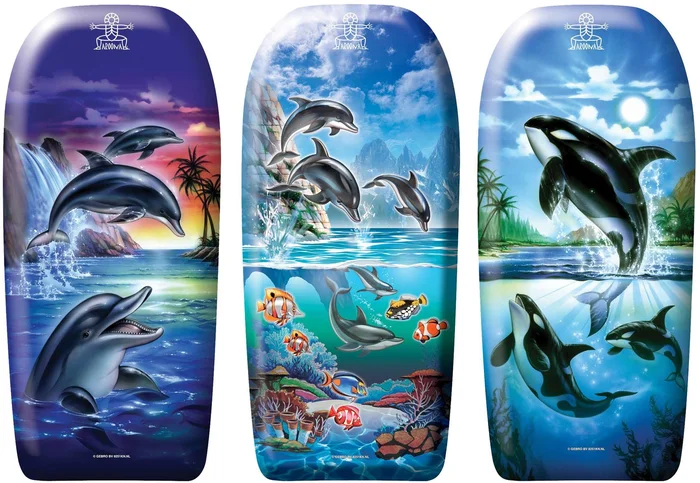 Hot Bodyboard 84cm.6 Druck Delfin/Orca/Fisch