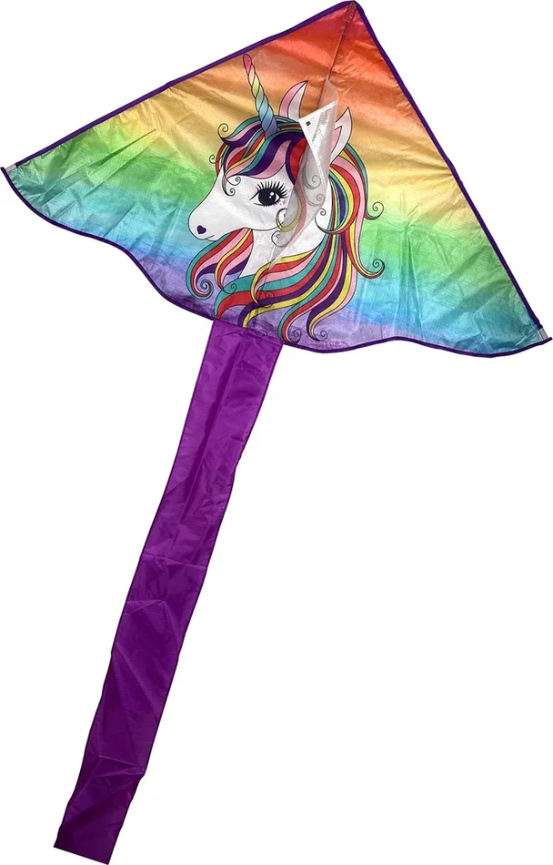 HOT Sports + Toys Drachen Einhorn Rainbowtail 115x65cm.