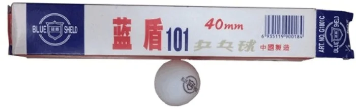 HOT Sports + Toys Tafeltennisballen kunststof 40 mm. 6 st.