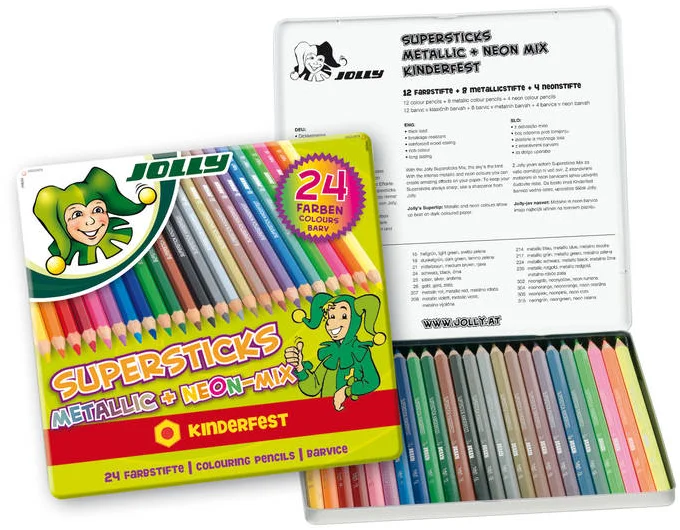 Jolly Jolly Supersticks XXL Boxx kleurpotloden 24 stuks