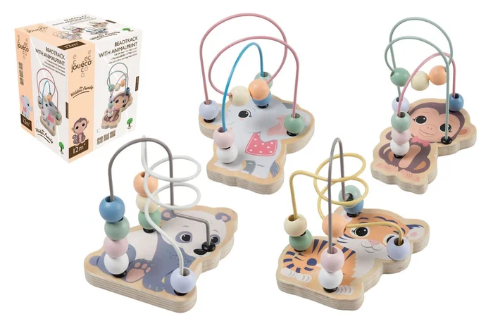 Jouéco® – The Wildies Family Motorikschleife mit Tiermotiv, sortiert