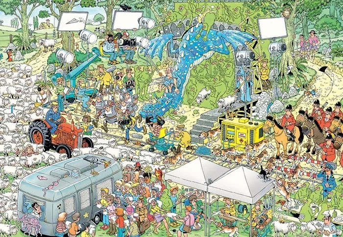 Jumbo 20047 Das Film Set-2000 Teile Puzzlespiel, Mehrfarbig