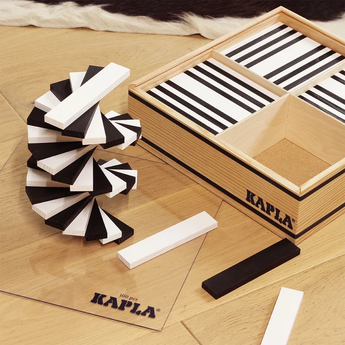 KAPLA® Bausteine 100er Schwarz/Weiß