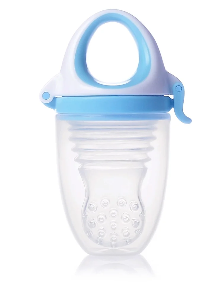 KidsMe Food Feeder Plus Fruchtsauger Lutschbeutel für Baby – Blau