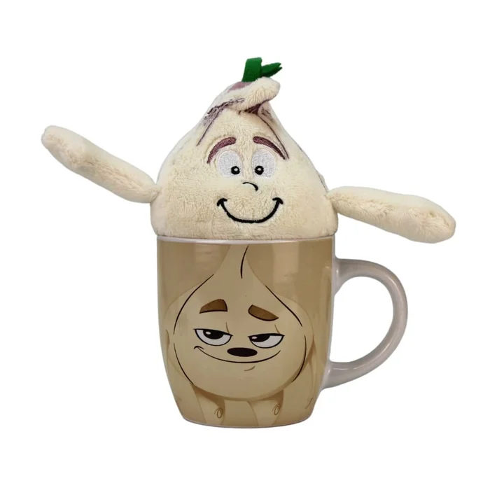 Knoblauch Kuscheltier in Tasse 330 ml – ca. 19 cm