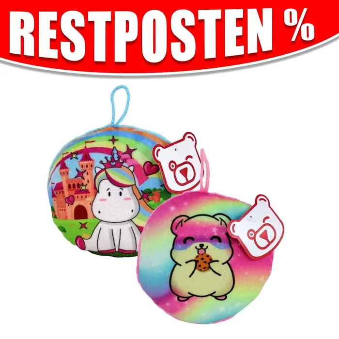Kuschelkissen Mini Einhorn & Hamster – ca. 12 cm