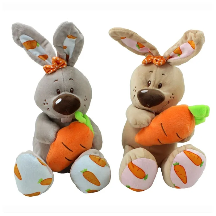 Kuscheltier Hase mit Möhre – 2fach sortiert – ca. 33 cm