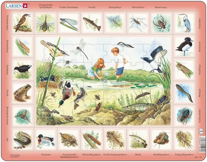 Larsen Rahmenpuzzle – Der Teich – 48 Teile