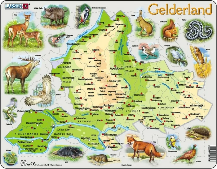 Larsen Rahmenpuzzle – Gelderland – 61 Teile