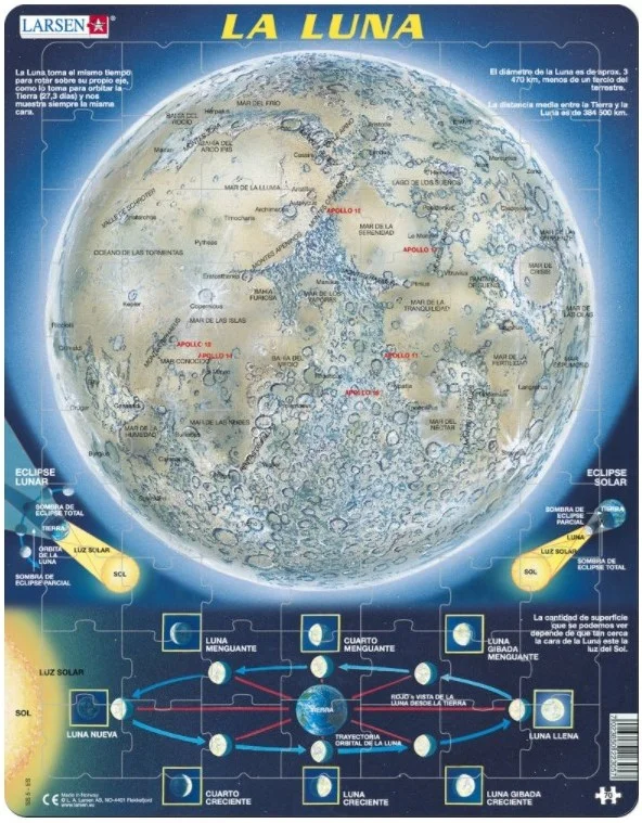 Larsen Rahmenpuzzle – La Luna (auf Spanisch) – 70 Teile