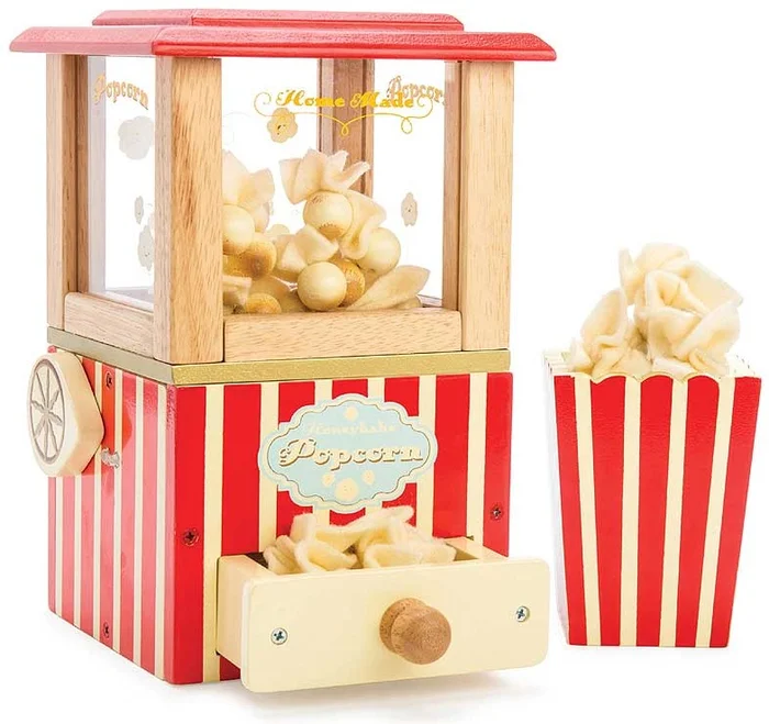 Le Toy Van – Honeybake Rollenspiel Retro-Popcornmaschine aus Holz für Kinder | Rollenspiel Kino, Küche oder Filme