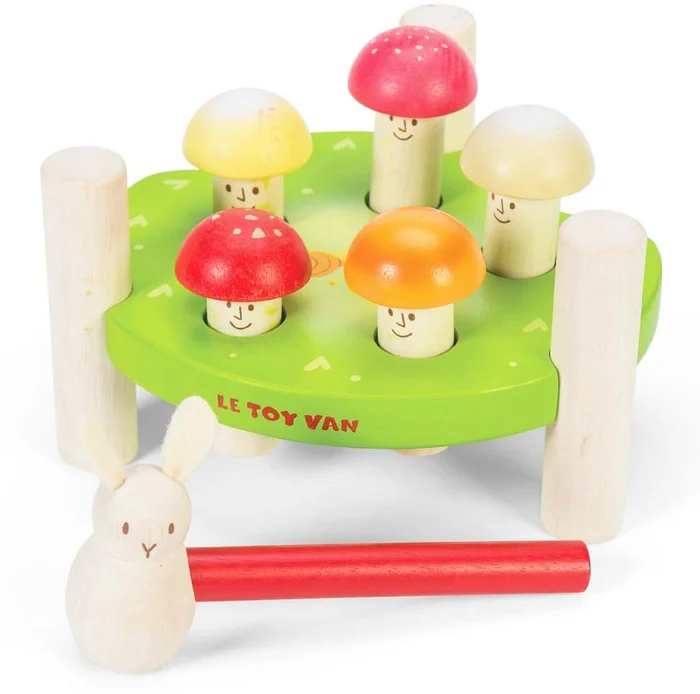 Le Toy Van – Pädagogisches Petilou Spiel „Mr Mushroom Hammer“ aus Holz | Für Kleinkinder geeignet – Für Mädchen & Jungen ab 18 Monaten, PL092