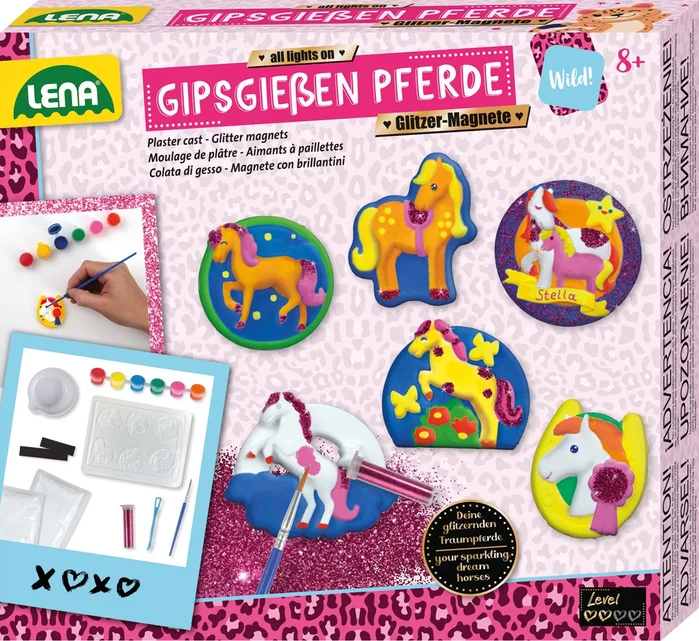 Lena Lena Gips Gietpaarden Glitter Magneten