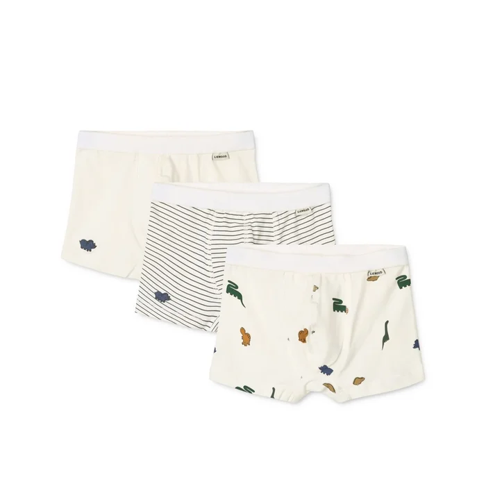 MARVIN Boxershorts 3er-Pack Mini dinosaurs creme mix